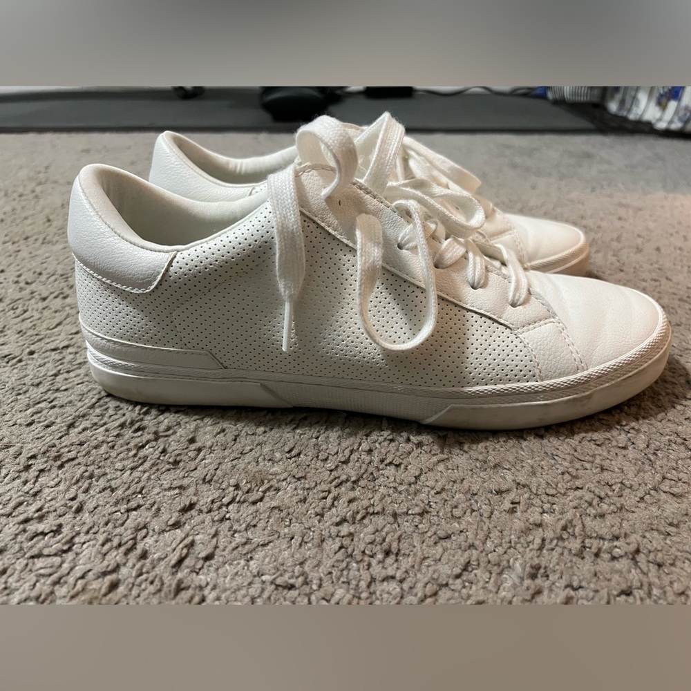 White Leather Fashion Sneakers